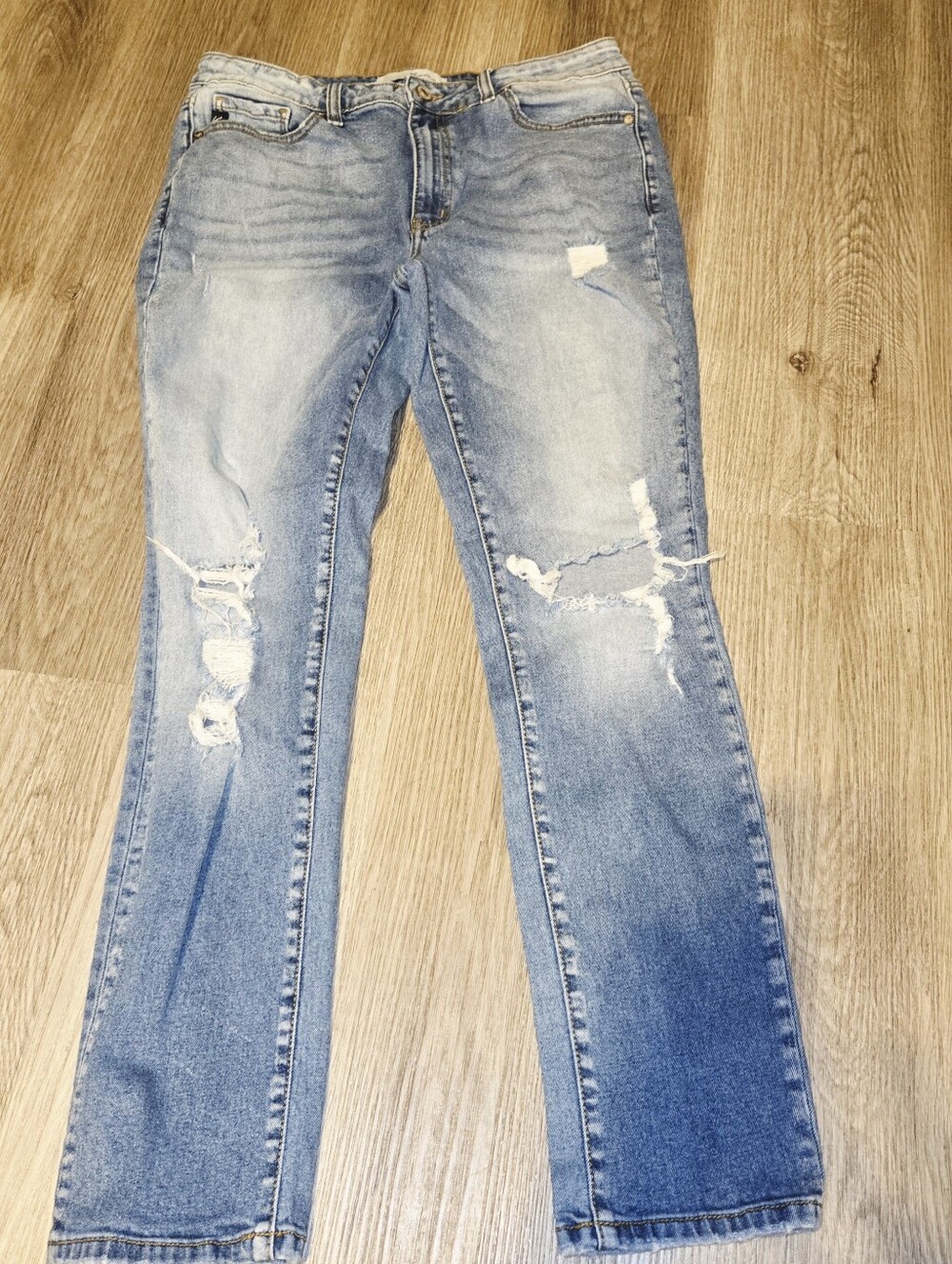KanCan Light Blue Distressed Flare Jeans